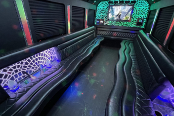 New Haven Limo Bus Interior