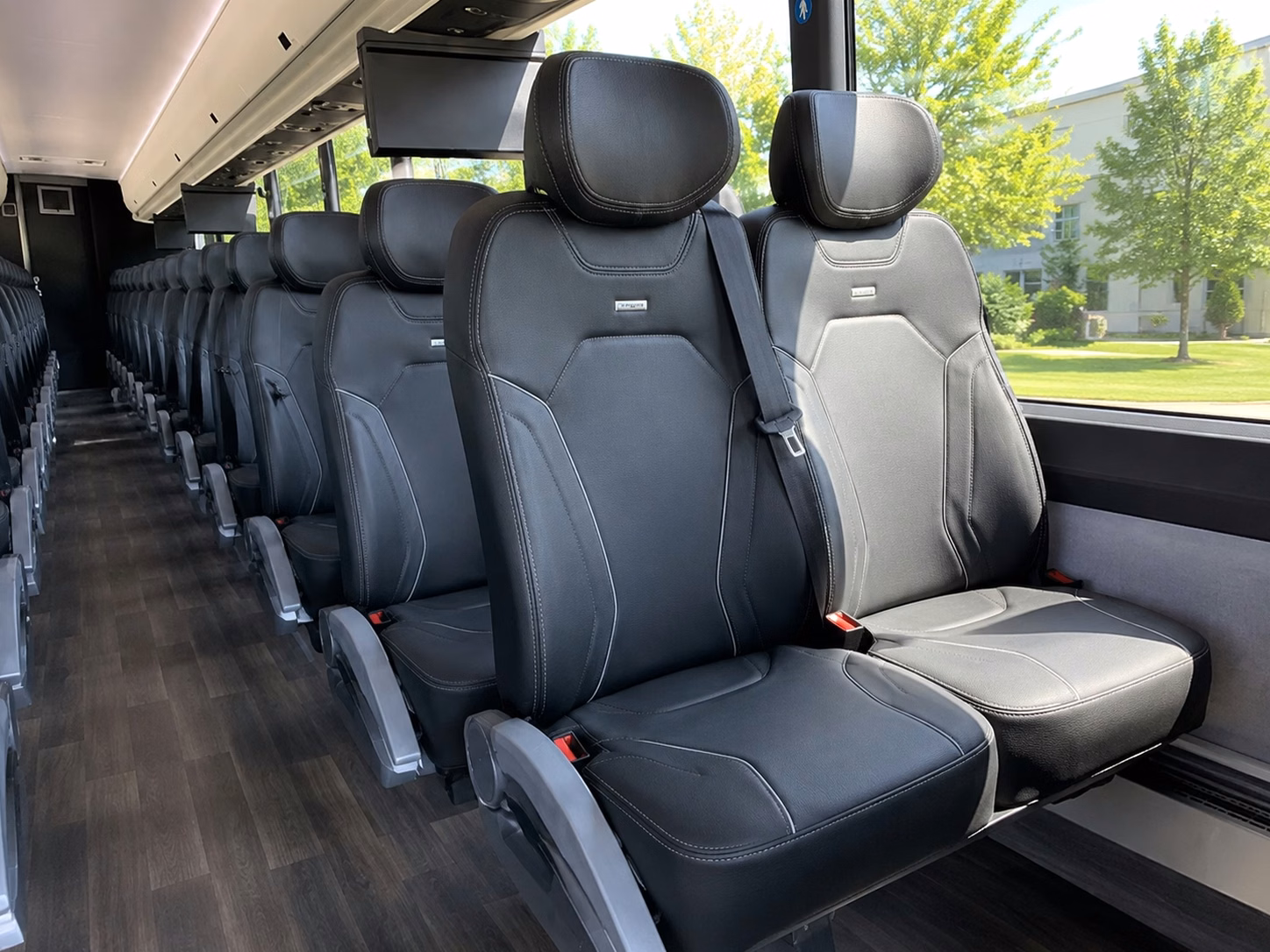 new haven charter bus interior